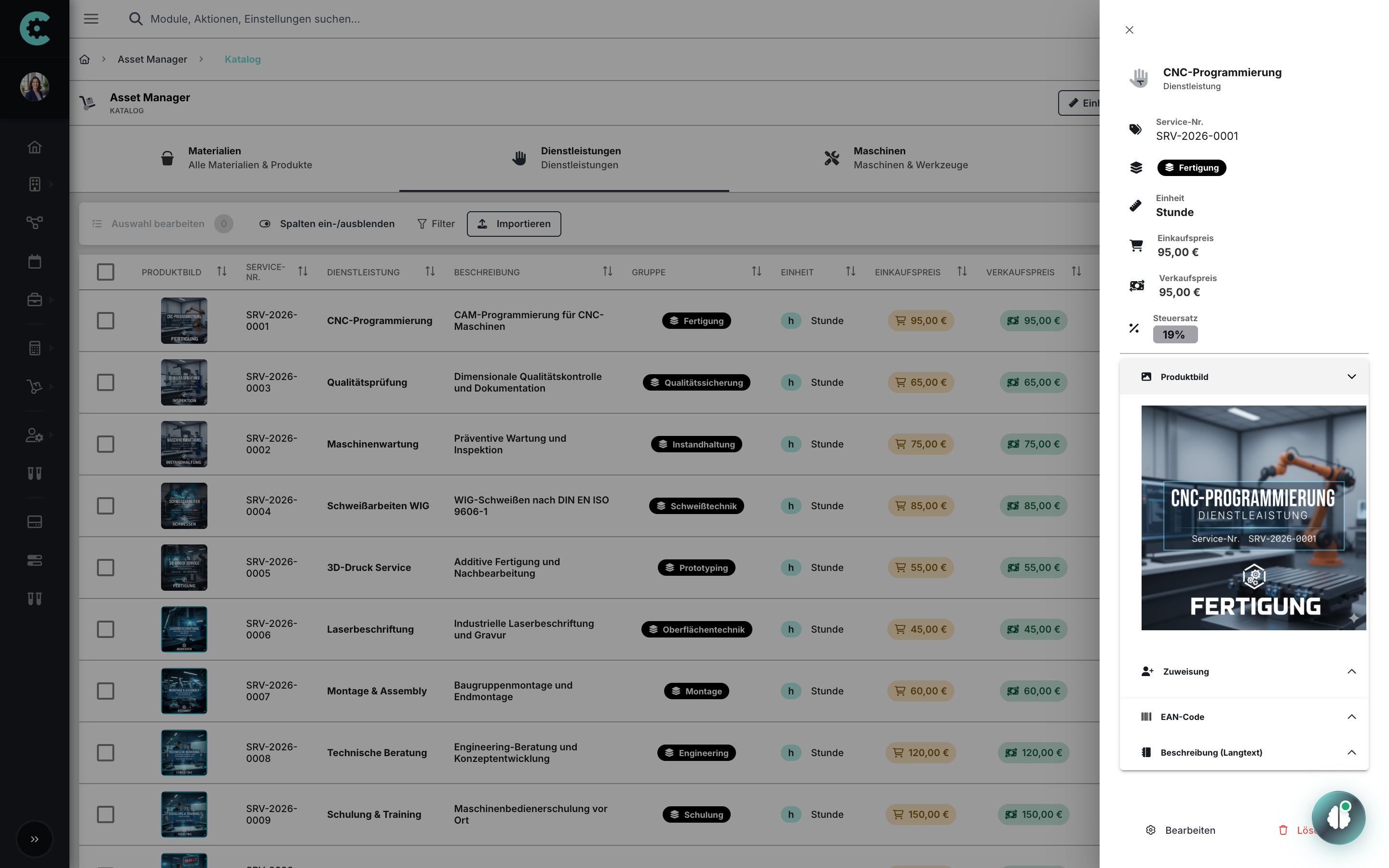 Service Konfiguration