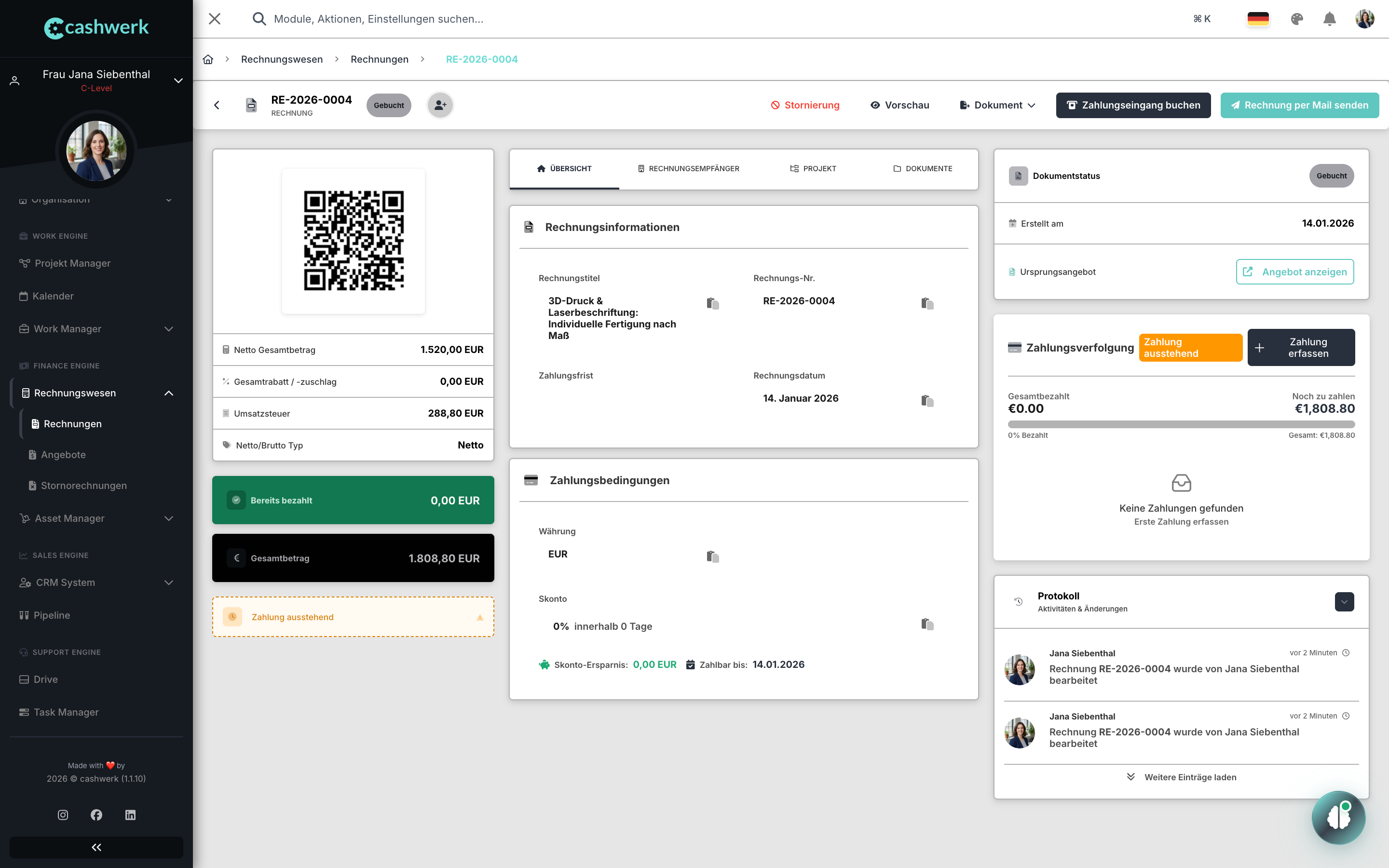 Rechnungen Dashboard